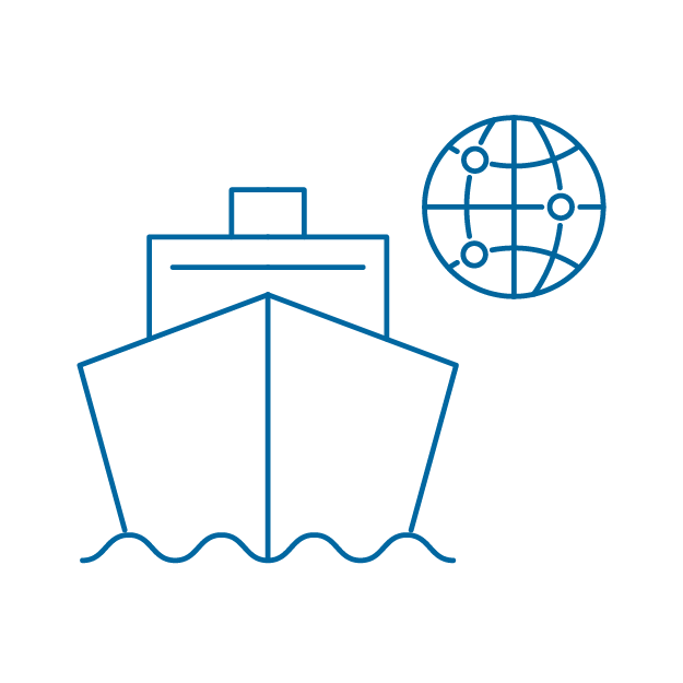 Icono de almacenamiento centrado en el puerto