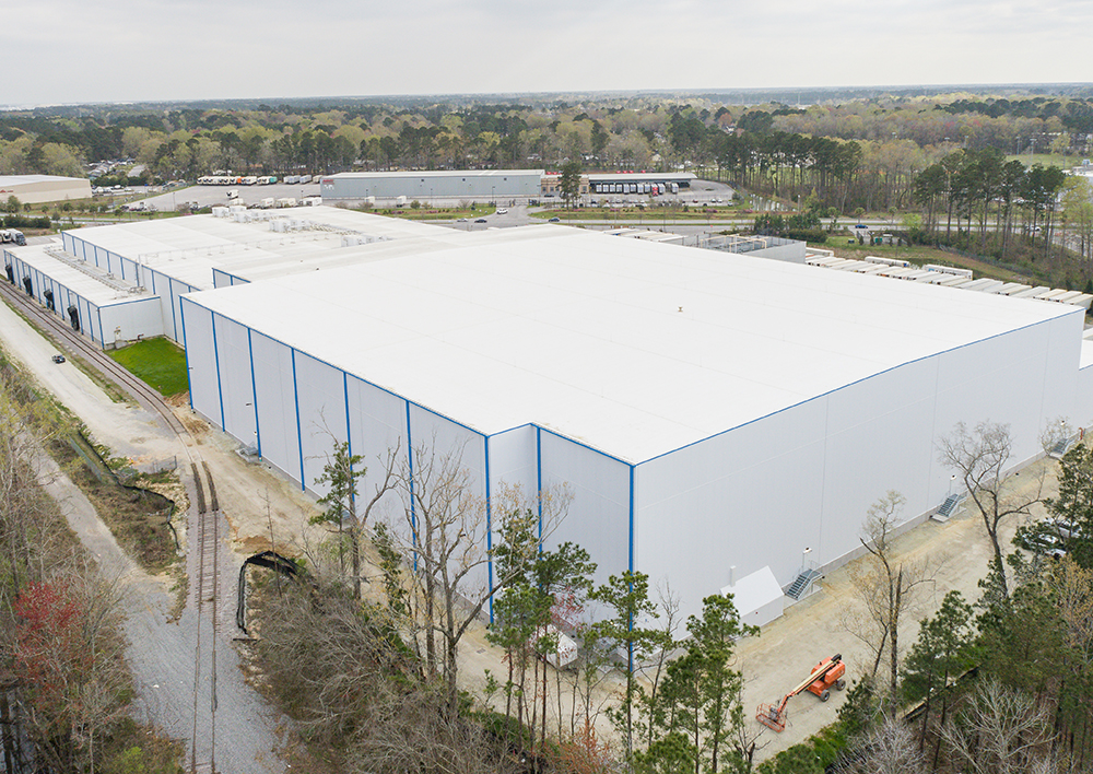 fotografía aérea de un almacén frigorífico