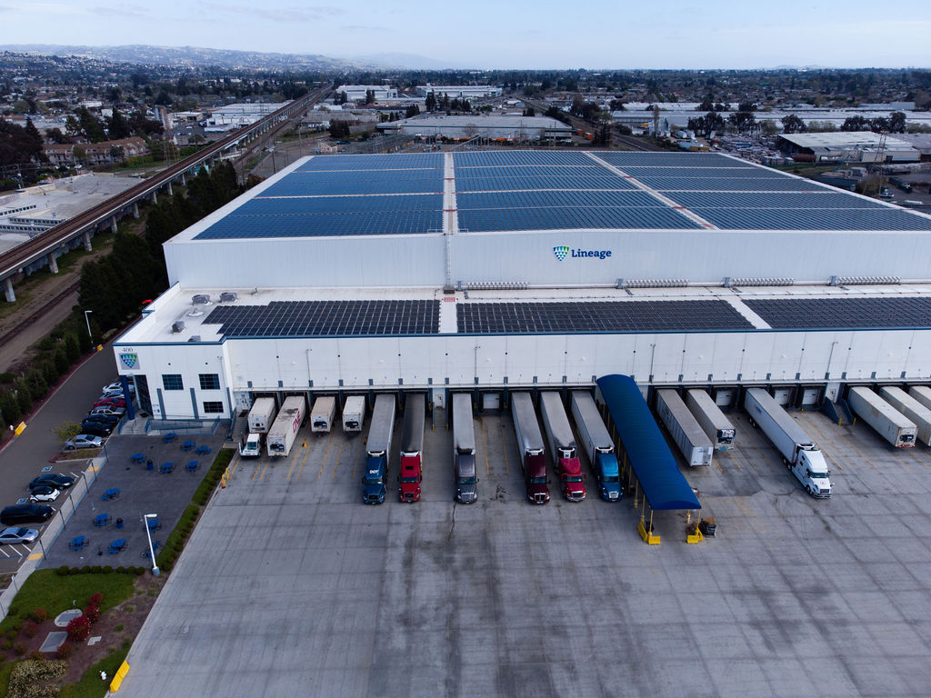 fotografía aérea de un almacén frigorífico