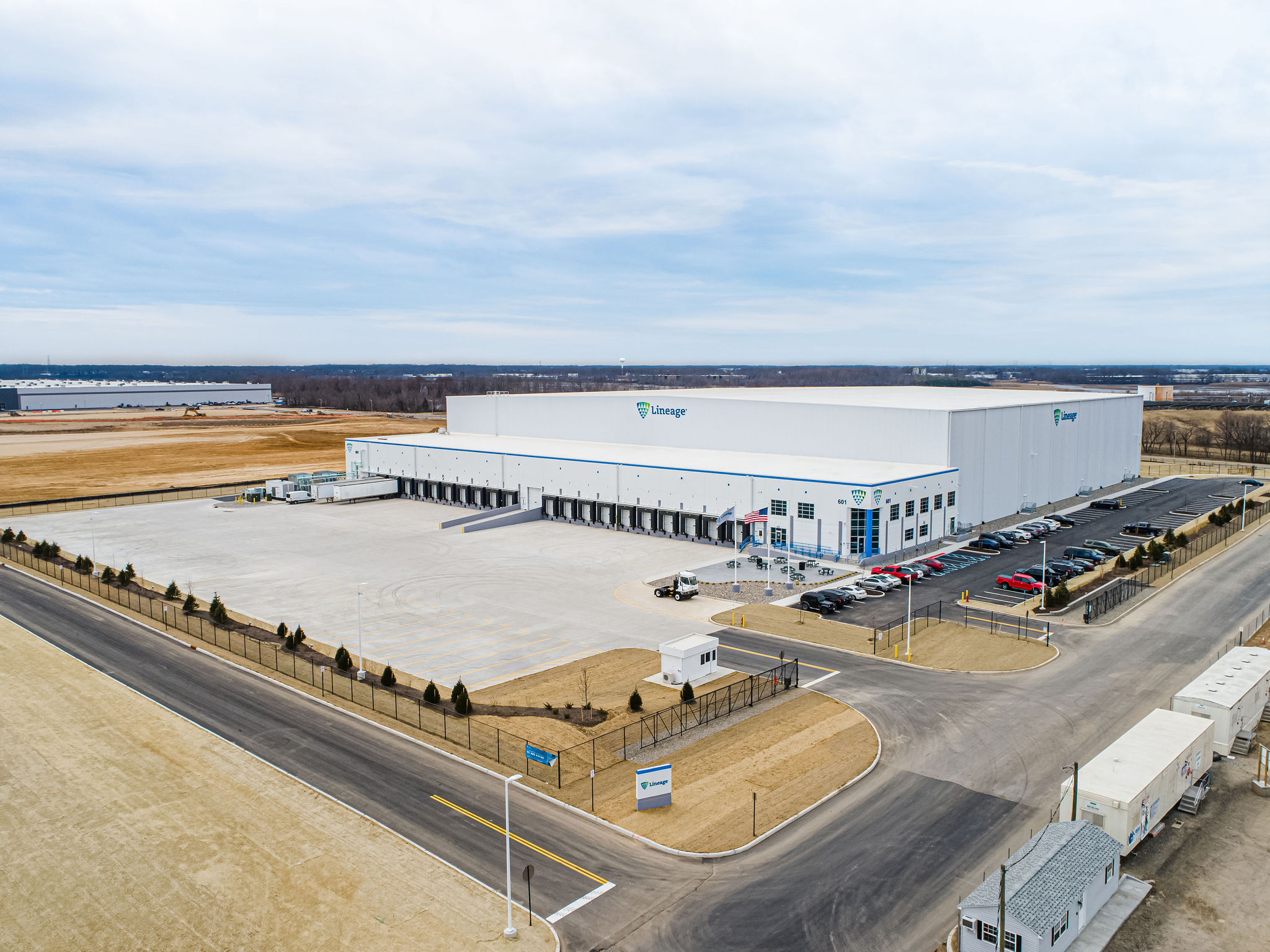 fotografía aérea de un almacén frigorífico