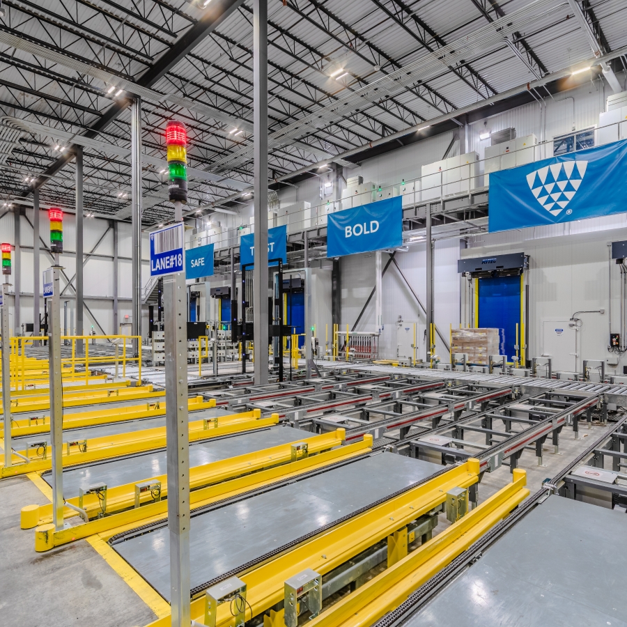 Interior of Lineage's Sunnyvale cold storage facility