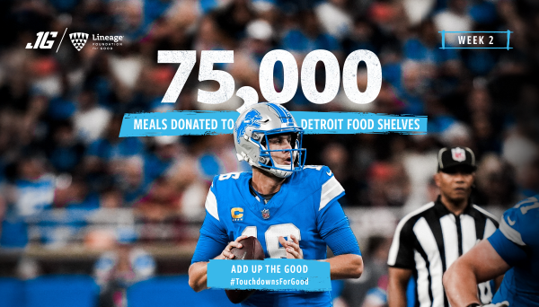 Lineage Foundation for Good volunteers packing food donations