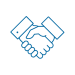 Handshake icon symbolizing partnership and execution support