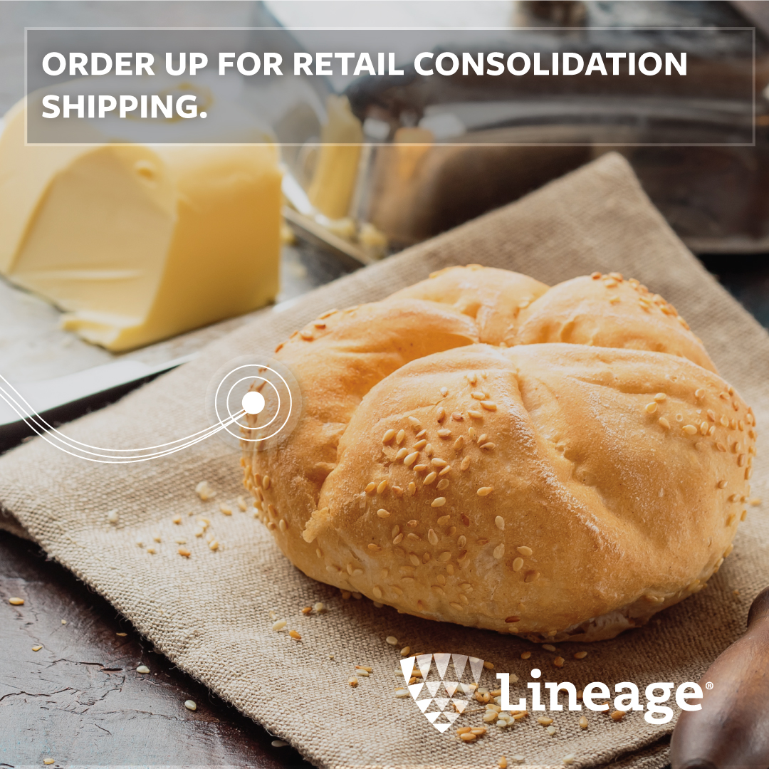 Bread and butter prepared for cold chain distribution from Europe to the United States