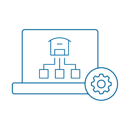 Icono que muestra la visibilidad operativa Lineage a lo largo de la cadena de suministro en nuestra red global de almacenes frigoríficos.