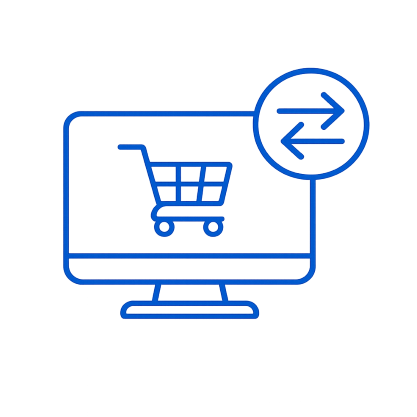 Icon representing ecommerce order integration.