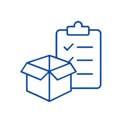 Icon representing simplified fulfillment operations.