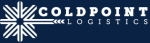ColdPoint Logistics logo with stylized snowflake and bold white text on a dark blue background