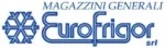 Logo Eurofrigor avec un flocon de neige stylisé et un mot-symbole bleu avec une marque italienne