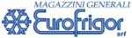 Eurofrigor logo featuring a stylized snowflake and blue wordmark with Italian branding