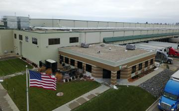 Aerial photo of Lineage's Stevens Point facility