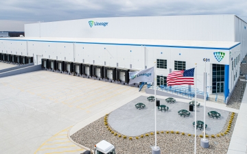aerial photography of cold storage warehouse
