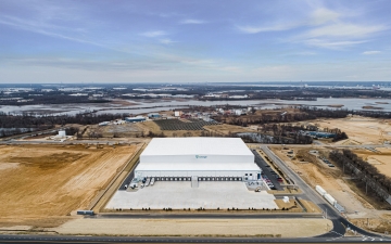 aerial photography of cold storage warehouse
