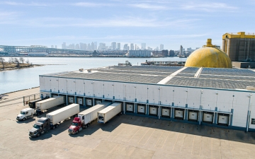 aerial photography of cold storage warehouse