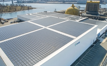 aerial photography of cold storage warehouse