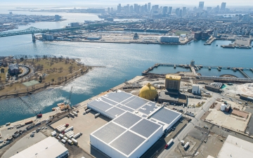 aerial photography of cold storage warehouse