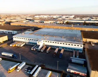Photo aérienne d’un entrepôt frigorifique à Houston, TX