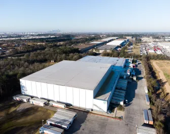 Photo aérienne d’un entrepôt frigorifique à Houston, TX