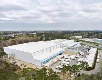 aerial photo of cold storage warehouse 