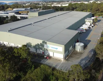 aerial photo of cold storage warehouse 