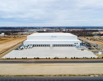 aerial photo of cold storage warehouse 