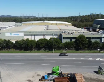 aerial photo of cold storage warehouse 
