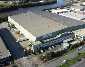 aerial photo of cold storage warehouse 
