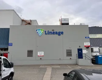 Exterior of Lineage’s cold storage warehouse at 836 Cliveden Avenue in Delta, BC