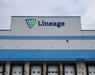 Exterior of Lineage’s Milton cold storage warehouse