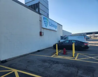 Exterior of Lineage’s cold storage warehouse in Hamilton, Ontario