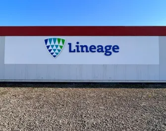Exterior of Lineage’s Delta – Derwent cold storage facility