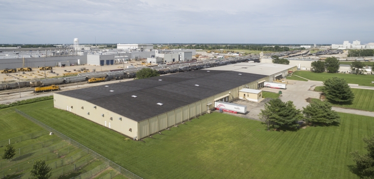 Aerial photo of Lineage's Decatur (IL) facility
