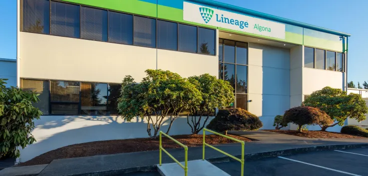 Foto de la entrada principal a las instalaciones de Algona