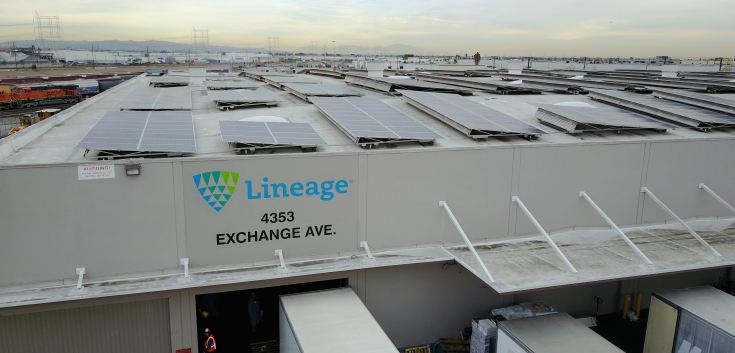 Exterior photo of Lineage's Vernon 4 facility