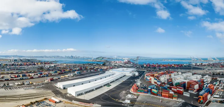 Foto aérea del Cool Port of Oakland de Lineage