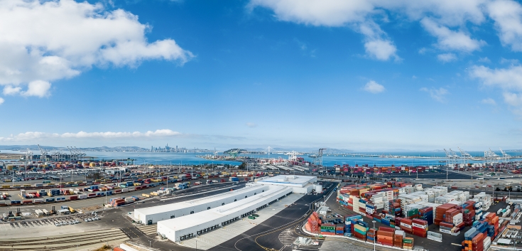 Foto aérea del Cool Port of Oakland de Lineage