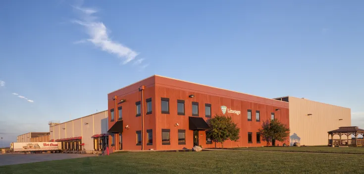 Foto exterior de las instalaciones de Lineage en Springfield, OH