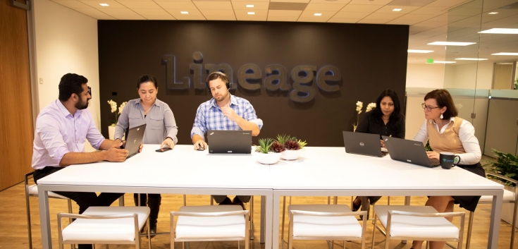 Photo of breakroom at Irvine Regional Office with team members gathered