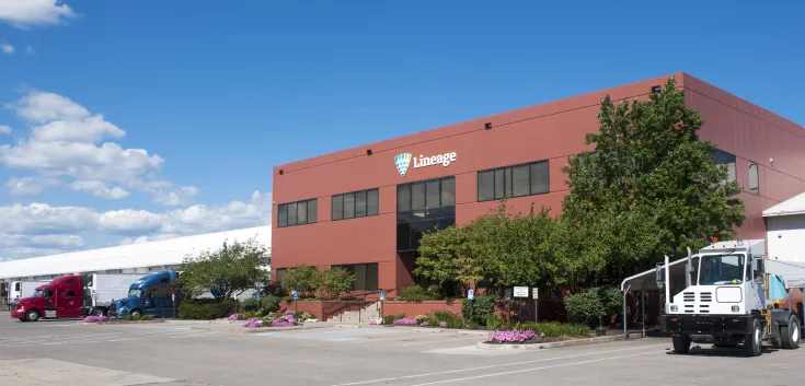 Foto exterior de las instalaciones de Lineage en Allentown