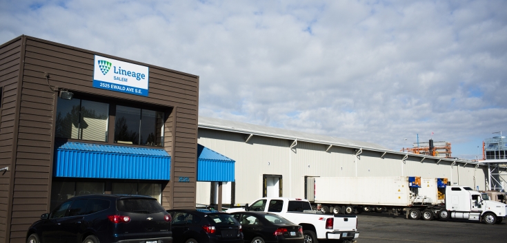 Exterior photo of Lineage's Salem facility