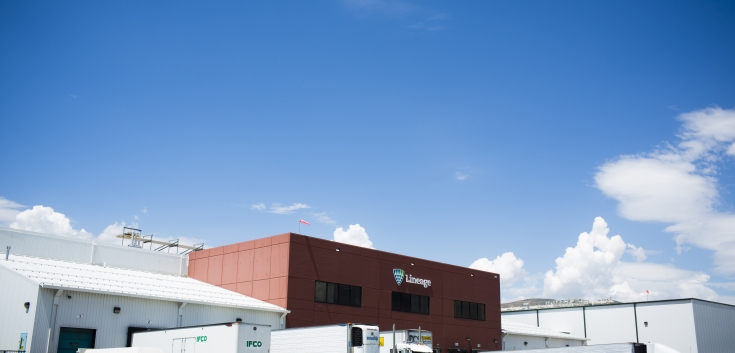 Exterior photo of Lineage's Tremonton facility