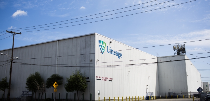 Exterior photo of Lineage's Bandini facility