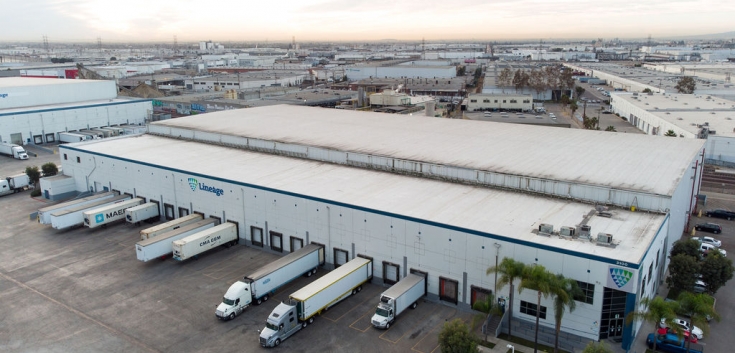 aerial photo of cold storage warehouse