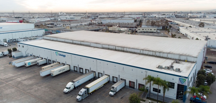 aerial photo of cold storage warehouse 