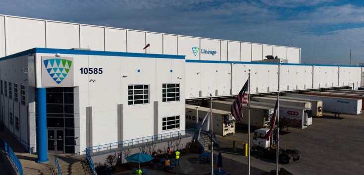 aerial photo of cold storage warehouse 