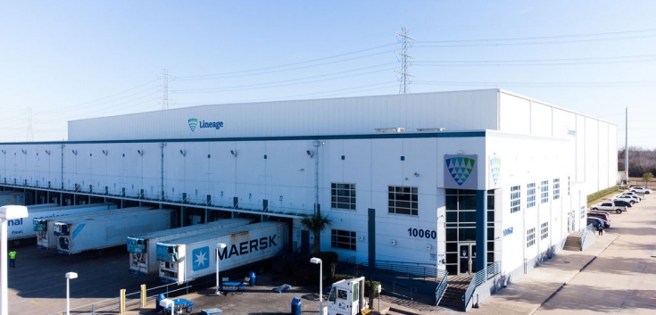 aerial photo of cold storage warehouse