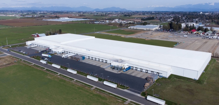 aerial photography of cold storage warehouse