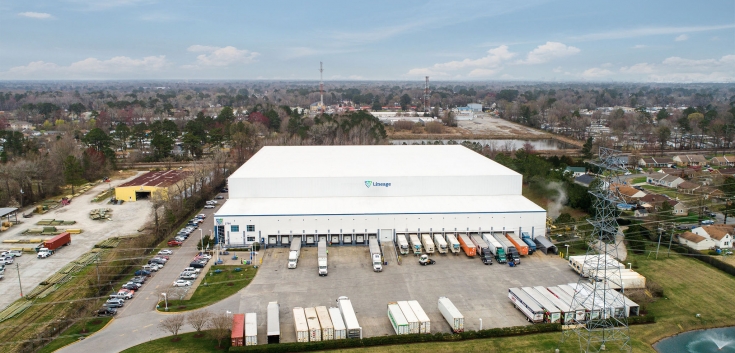 aerial photography of cold storage warehouse