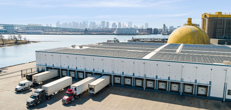 aerial photography of cold storage warehouse