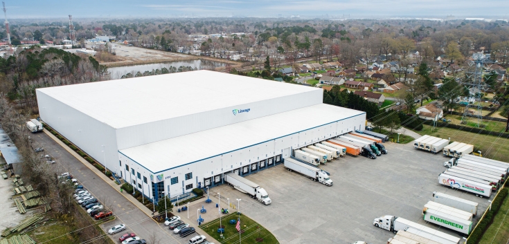 aerial photography of cold storage warehouse